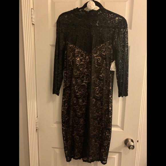 B. Smart Dresses & Skirts - Women’s B.Smart Dress Size 14 black lace & tan
